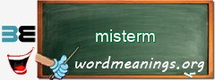 WordMeaning blackboard for misterm